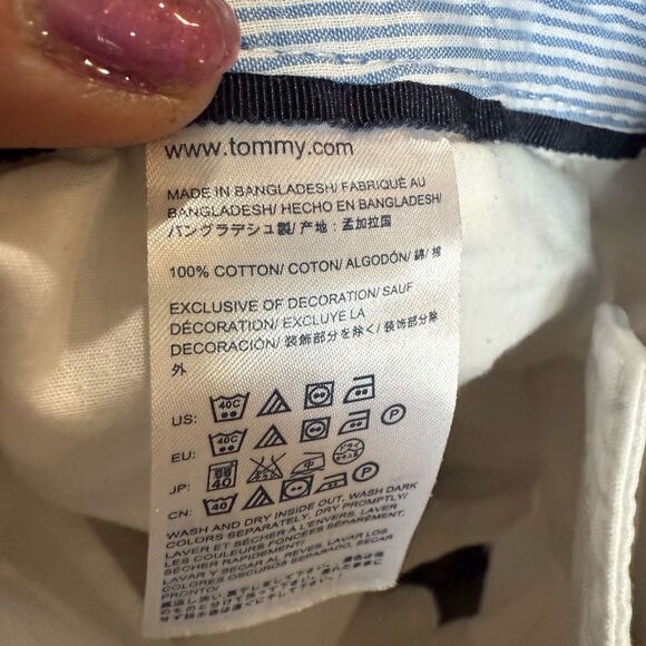 Tommy Hilfiger White Bermuda Shorts Classic Tailored Style - Picture 10 of 13